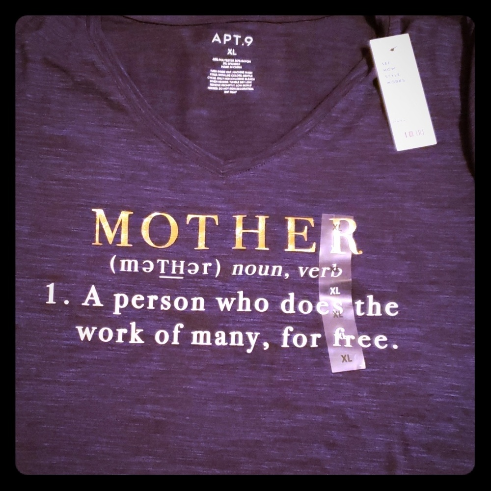 XL Mother APT. 9 shirt. NAVY BLUE